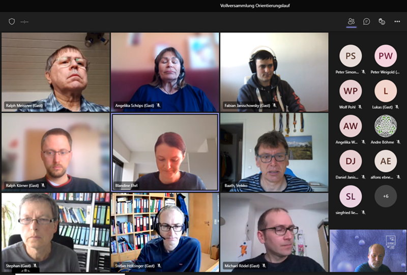 Vollversammlung Orientierungslauf 2022 per Videoschalte