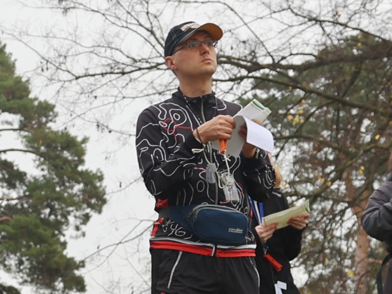 Ralph Körner während des PreO-Wettbewerbs beim Hungarian Autumn TrailO Weekend.