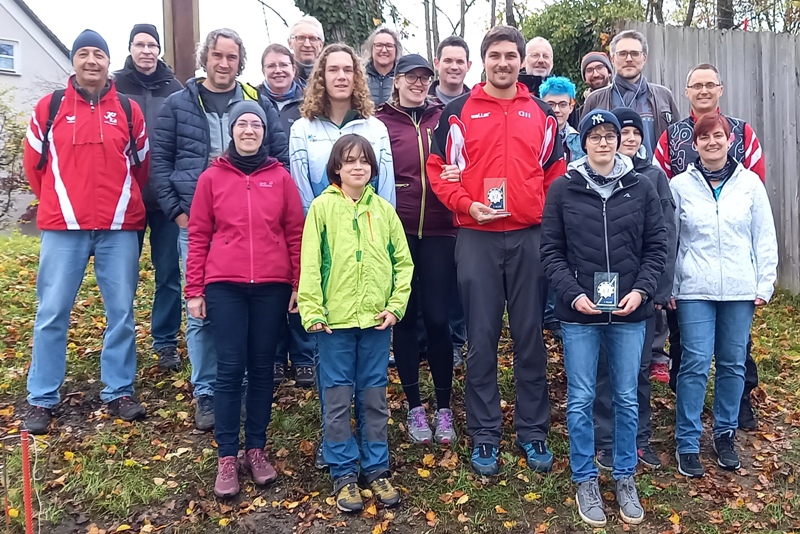 Teilnehmer des Trail-O-Wettbewerbs in Landshut