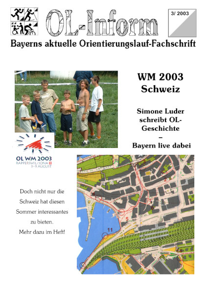 Ausgabe des OL-Inform aus dem Jahr 2003